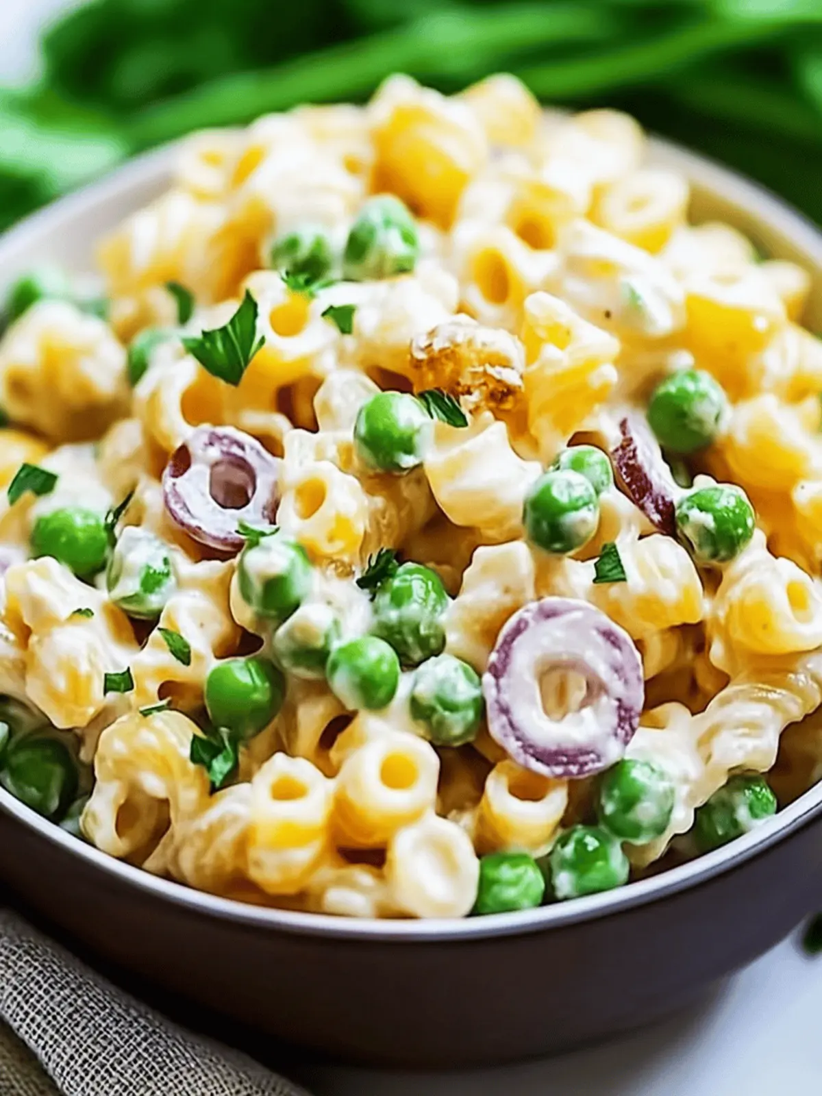 Creamy Pea Pasta Salad