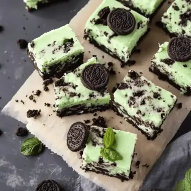 Mint Oreo Cheesecake Bars