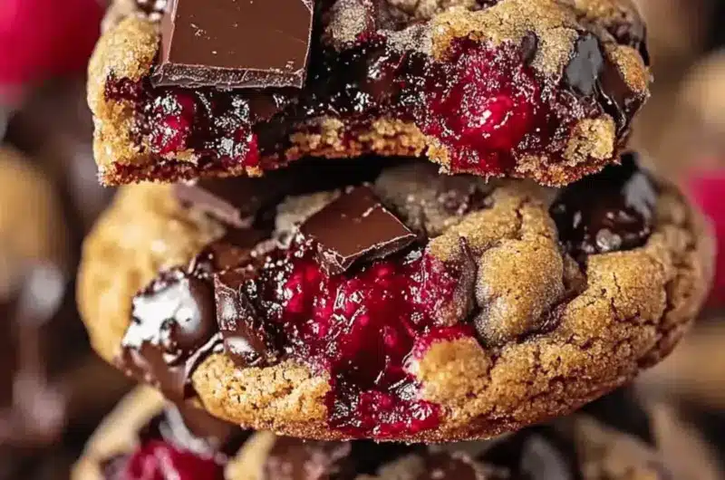 Raspberry Chocolate Chunk Cookies