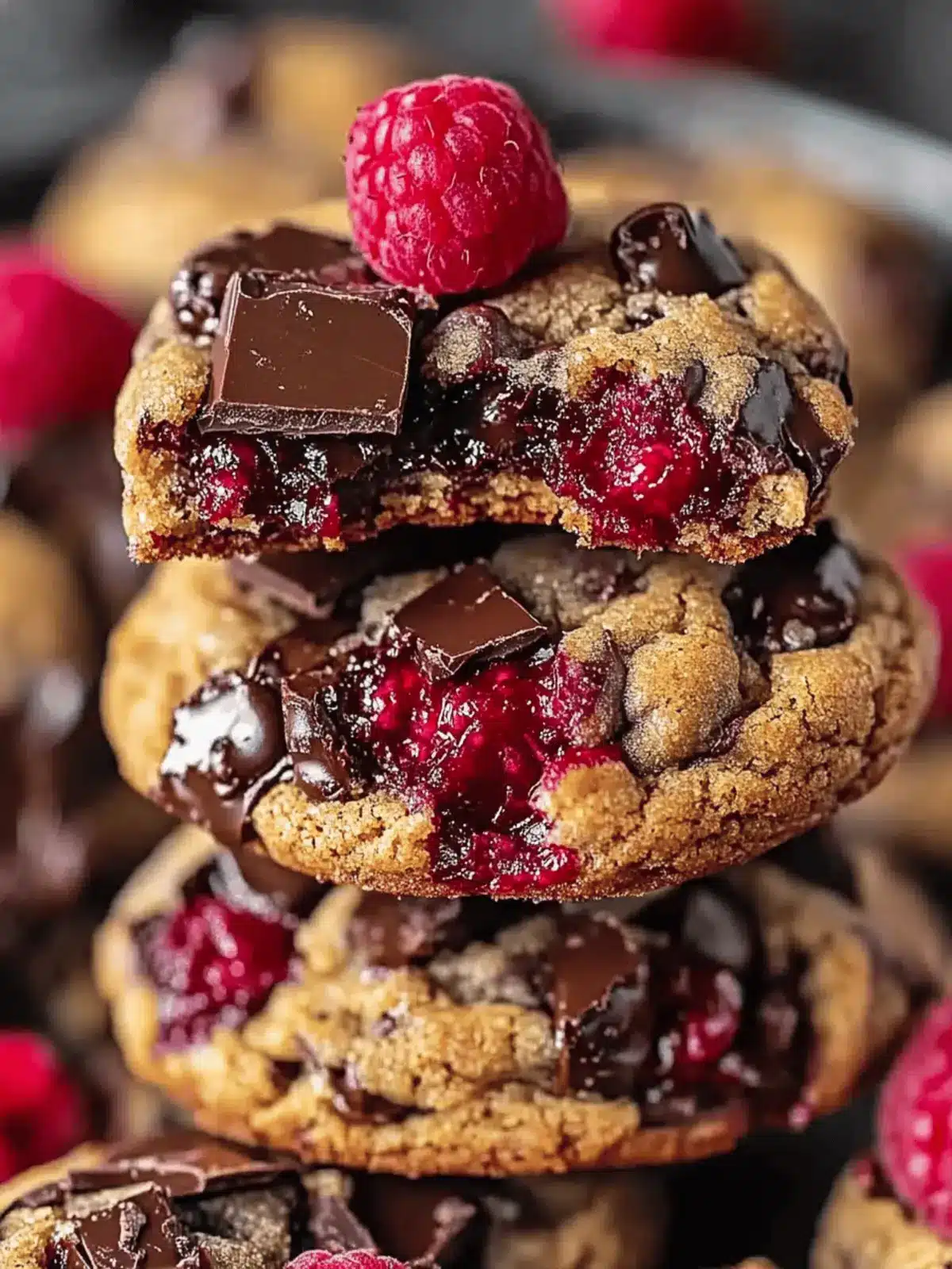 Raspberry Chocolate Chunk Cookies