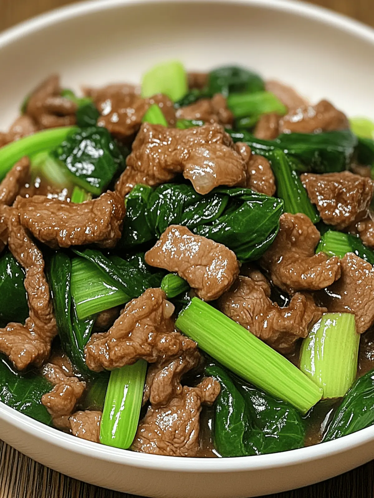 ok Choy Stir-Fried Beef