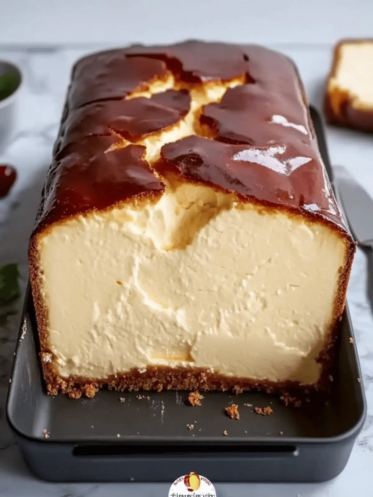 Burnt Basque Cheesecake in a Loaf Pan