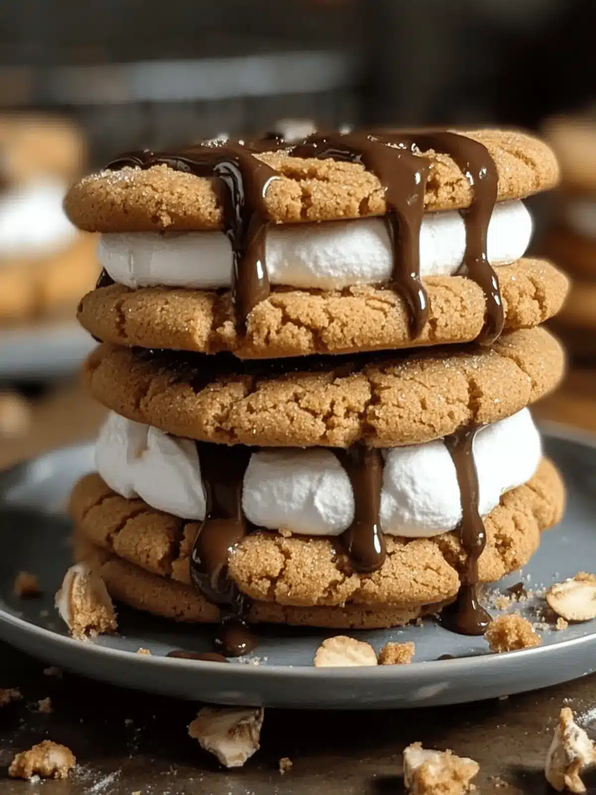 Peanut Butter S’mores Sandwich Cookies
