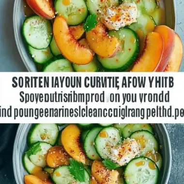Spicy Peach Cucumber Salad
