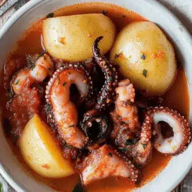 Greek Octopus Stew With Potatoes