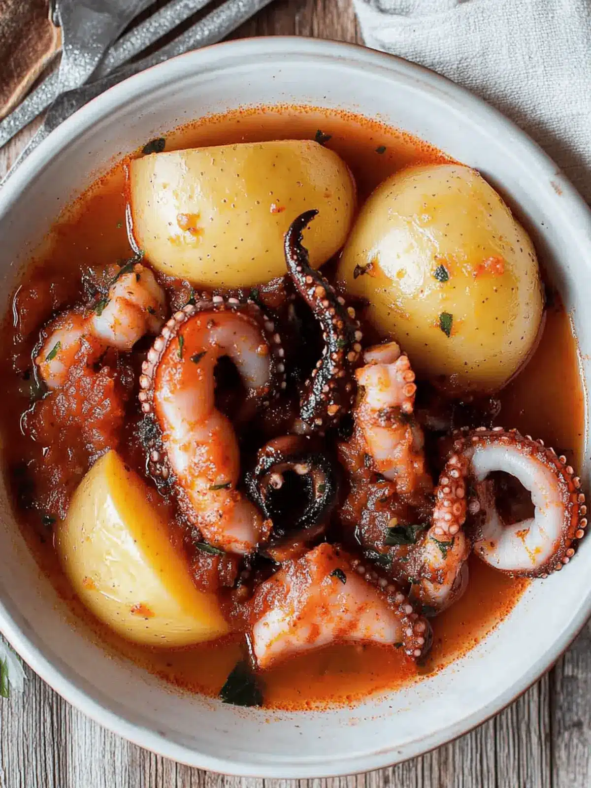 Greek Octopus Stew With Potatoes