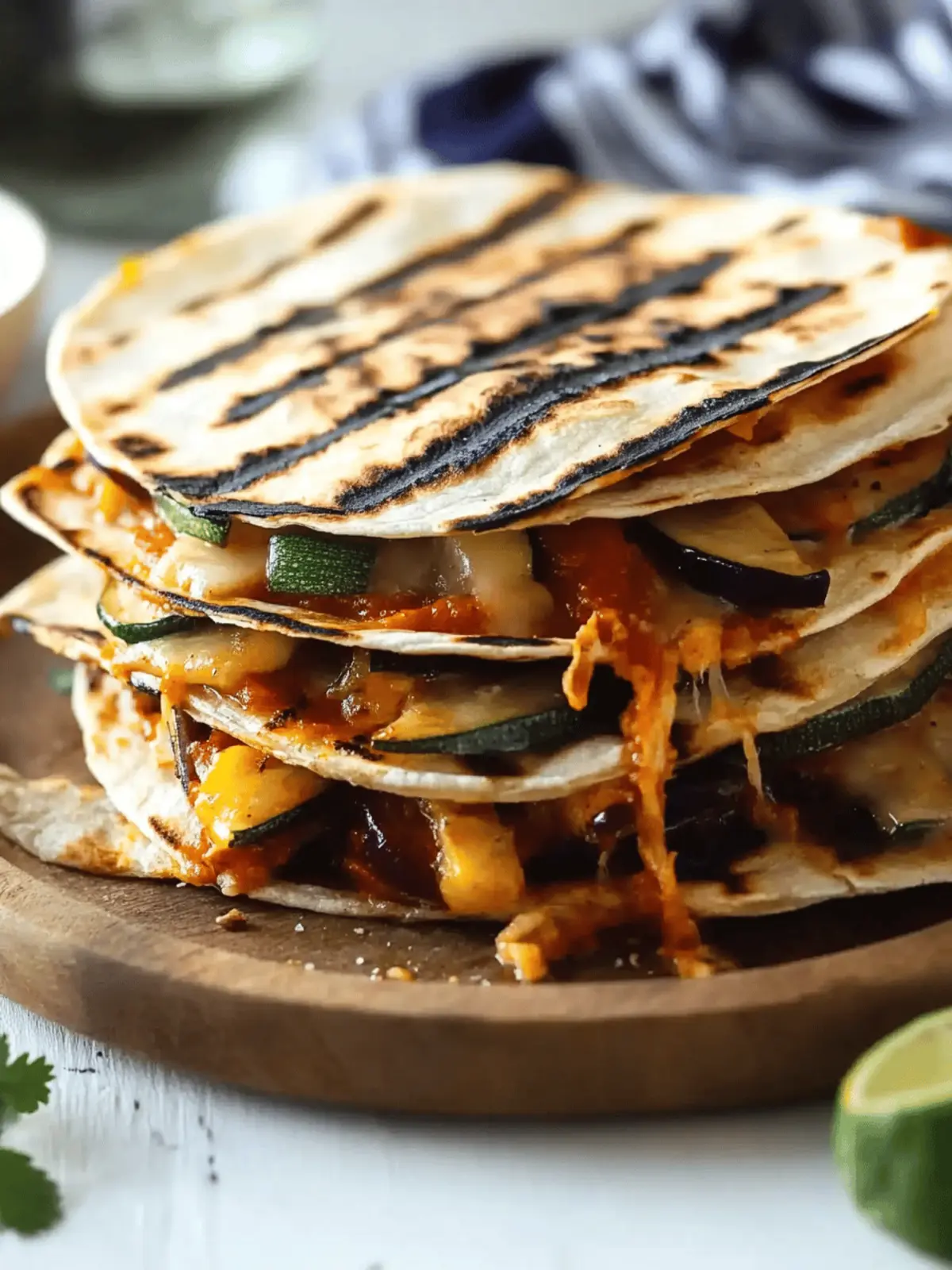 Grilled Vegetable Vegan Quesadillas