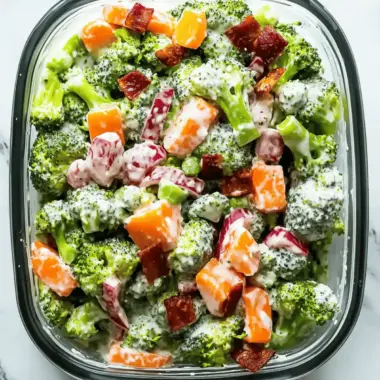 Fresh Broccoli Salad Meal Prep