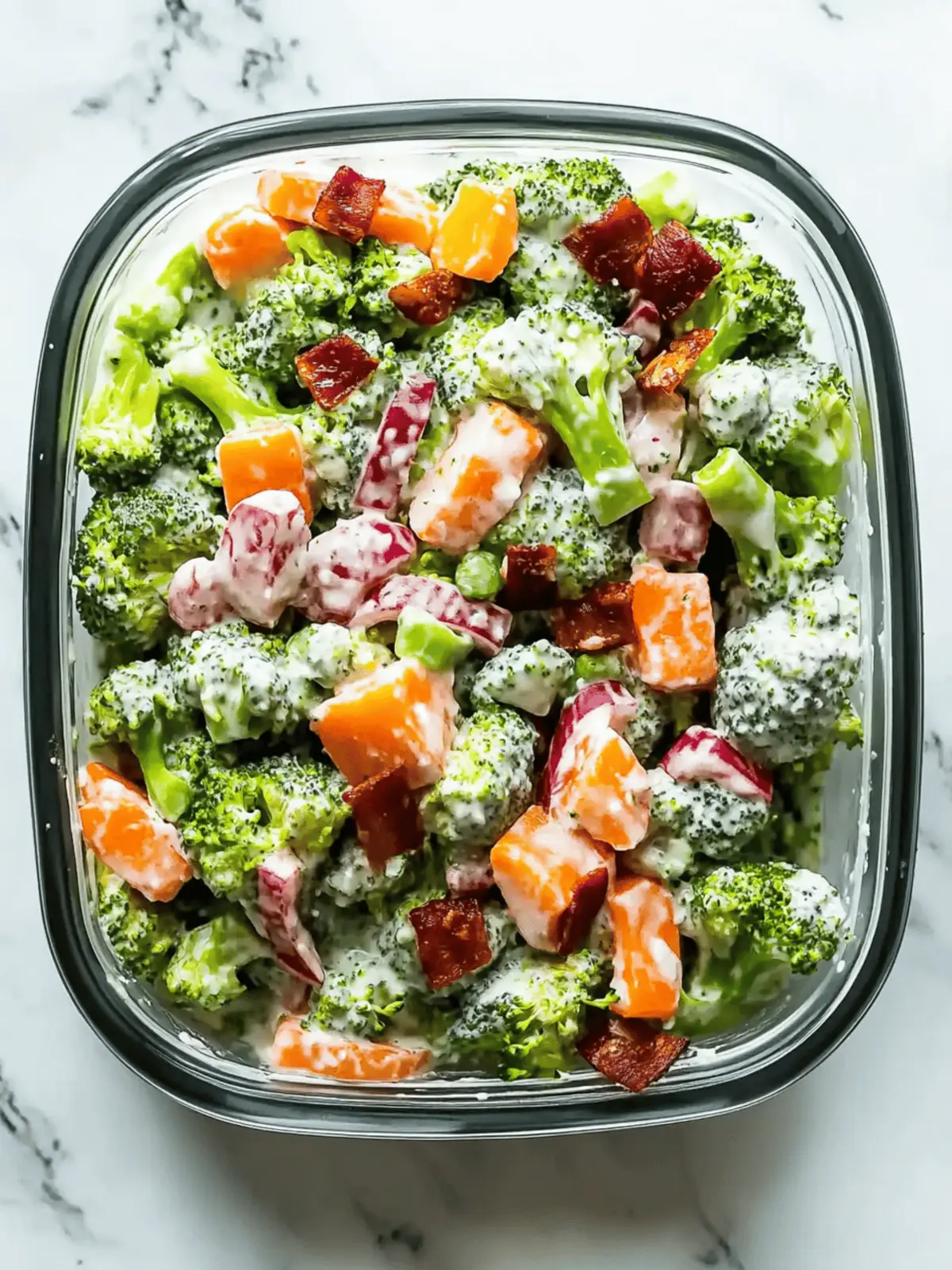 Fresh Broccoli Salad Meal Prep