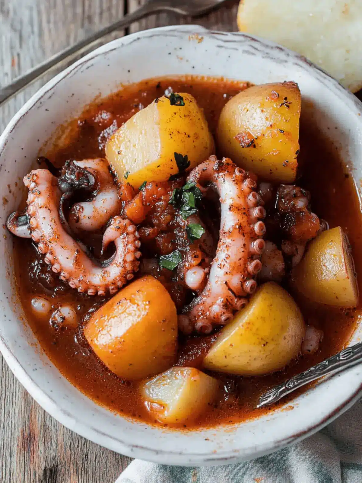 Greek Octopus Stew With Potatoes
