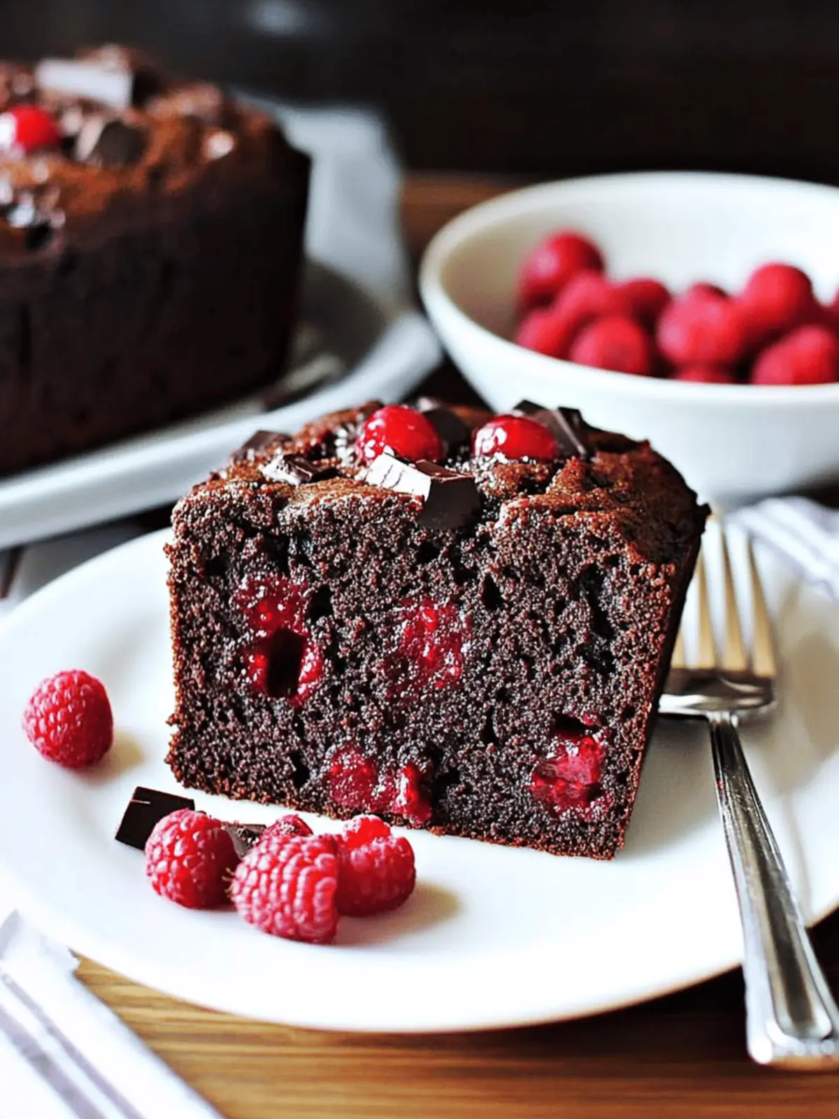 Dark Chocolate Raspberry Banana Bread