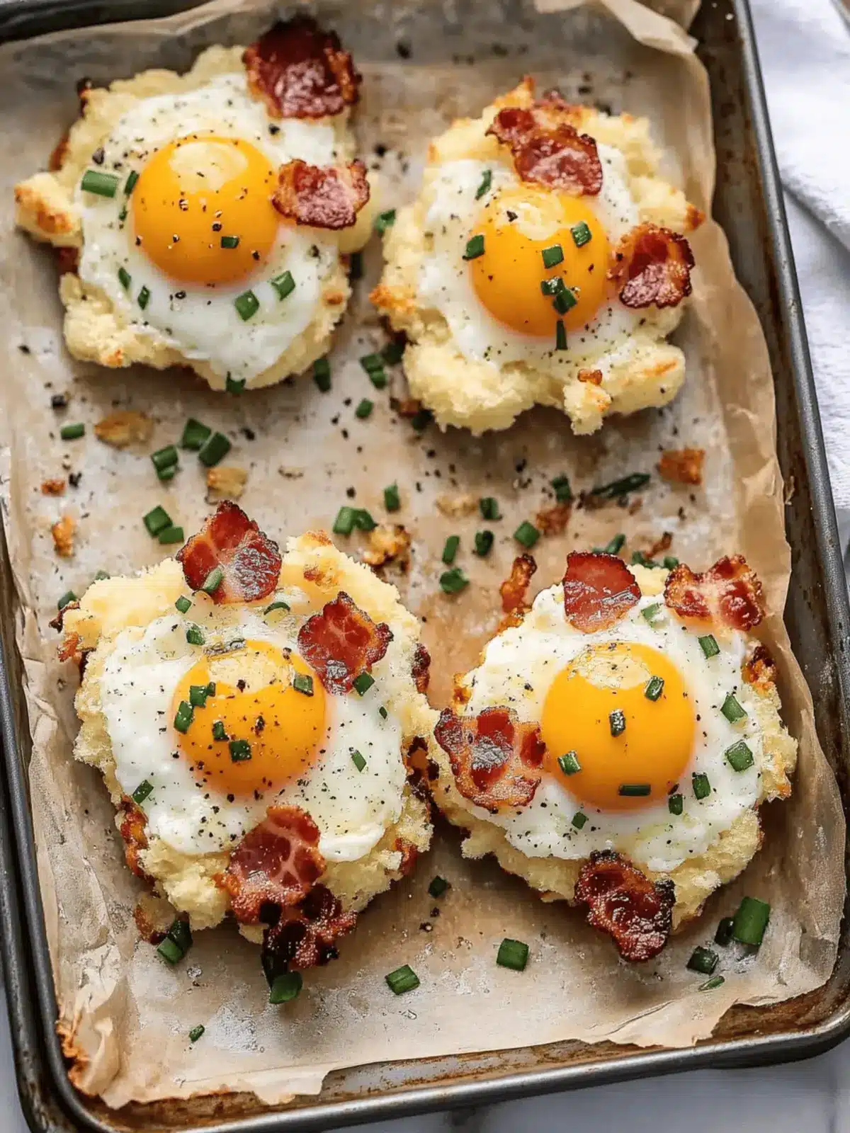 Bacon Parmesan & Chive Egg Clouds