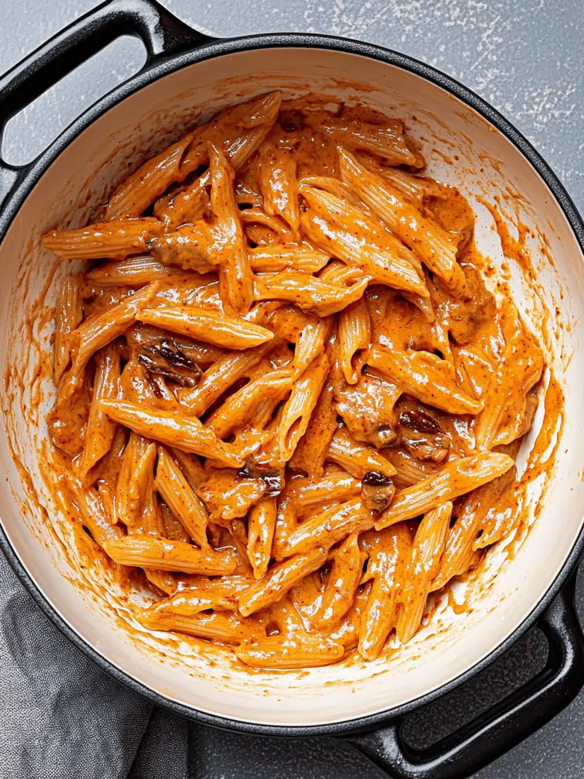 Scissor Cut Tofu Pasta With Creamy Gochujang Sauce