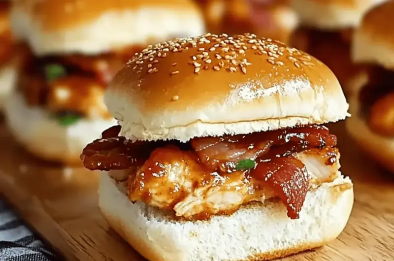 Maple Chicken Bacon Sliders