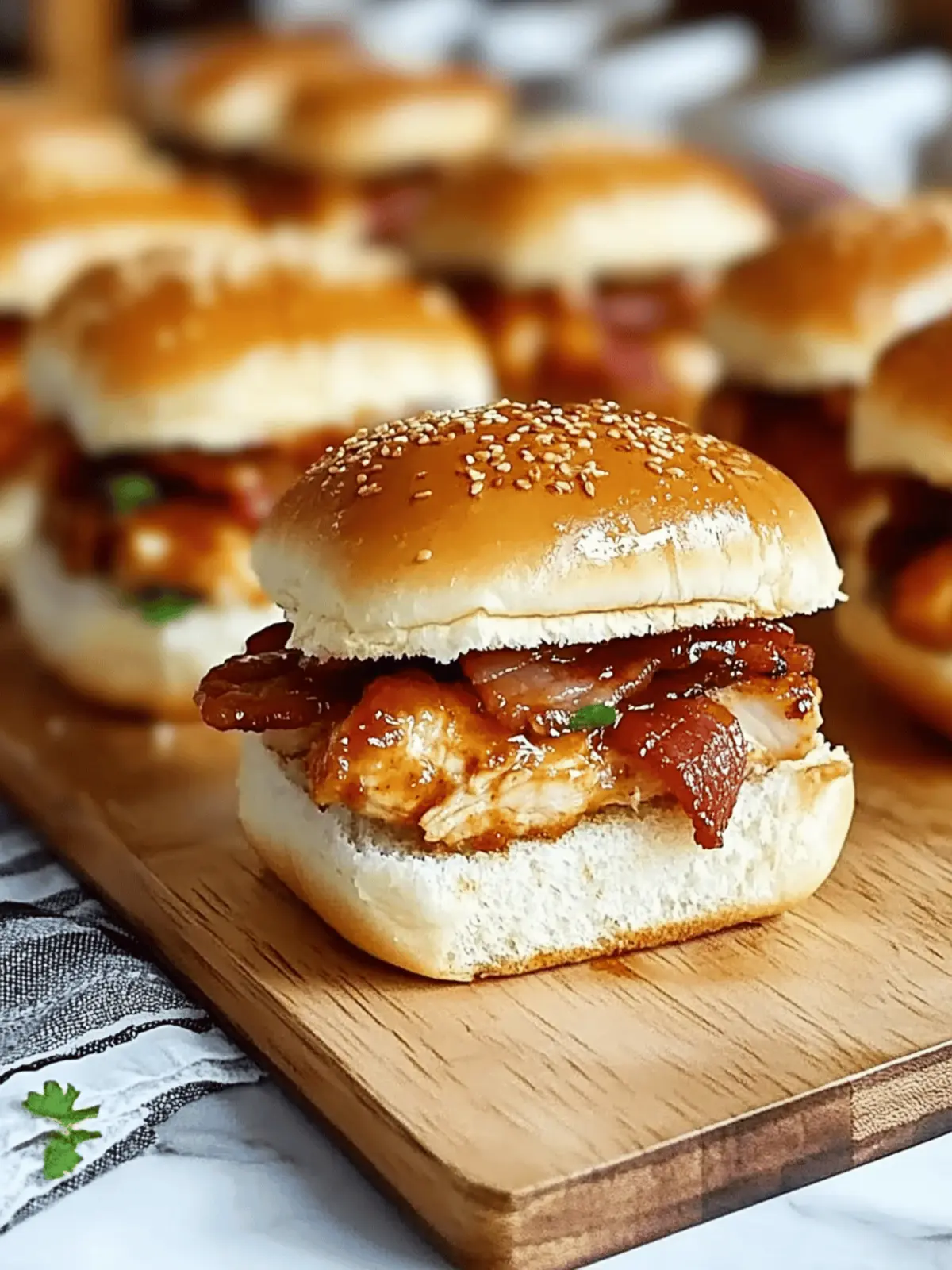 Maple Chicken Bacon Sliders