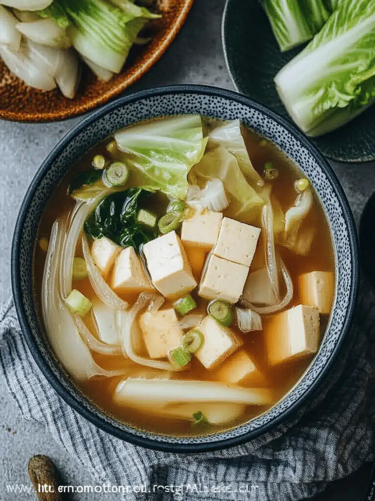 Napa Cabbage Tofu Soup