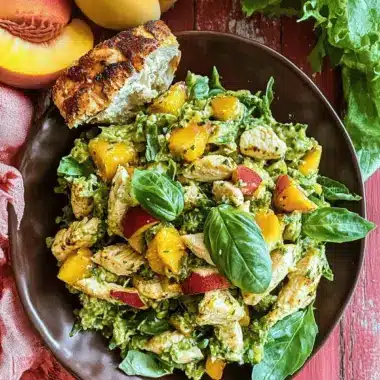 Peach Basil Chicken Salad