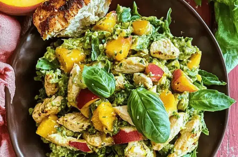 Peach Basil Chicken Salad