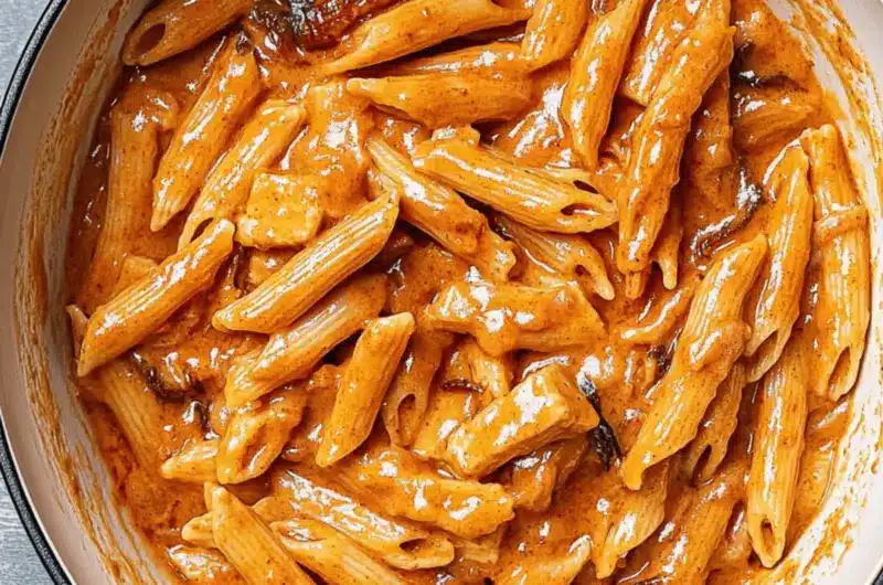 Scissor Cut Tofu Pasta With Creamy Gochujang Sauce
