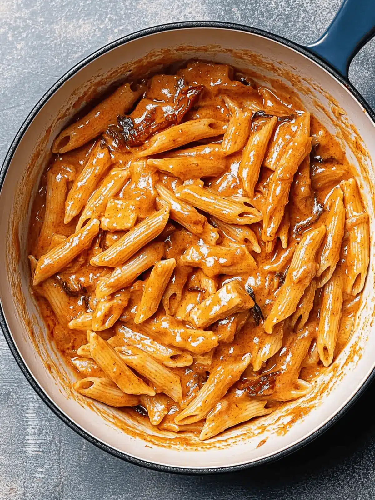 Scissor Cut Tofu Pasta With Creamy Gochujang Sauce