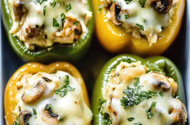Chicken and Mushroom Stuffed Bell Peppers