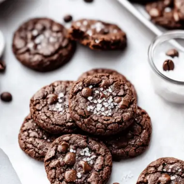 Salted Espresso Brownie Cookies