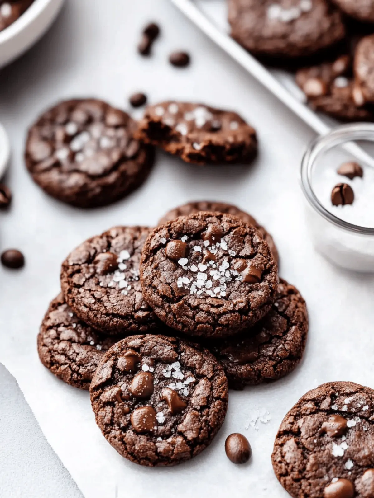 Salted Espresso Brownie Cookies