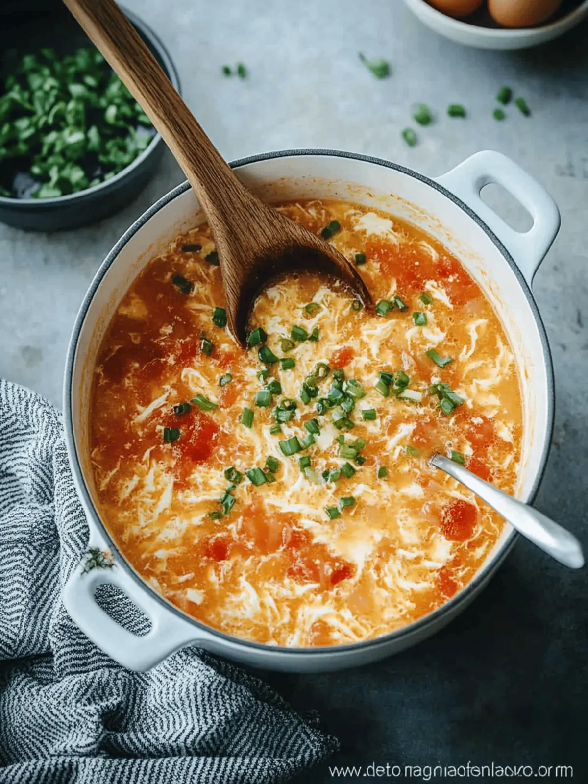 Tomato Egg Drop Soup