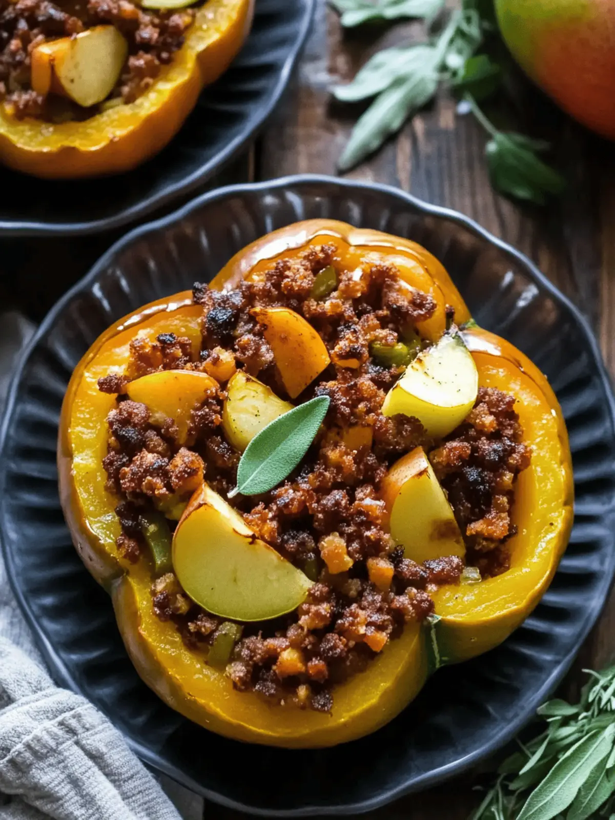 Apple Stuffed Acorn Squash