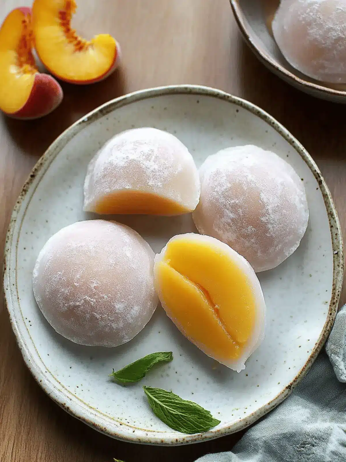 Whole Peach Mochi