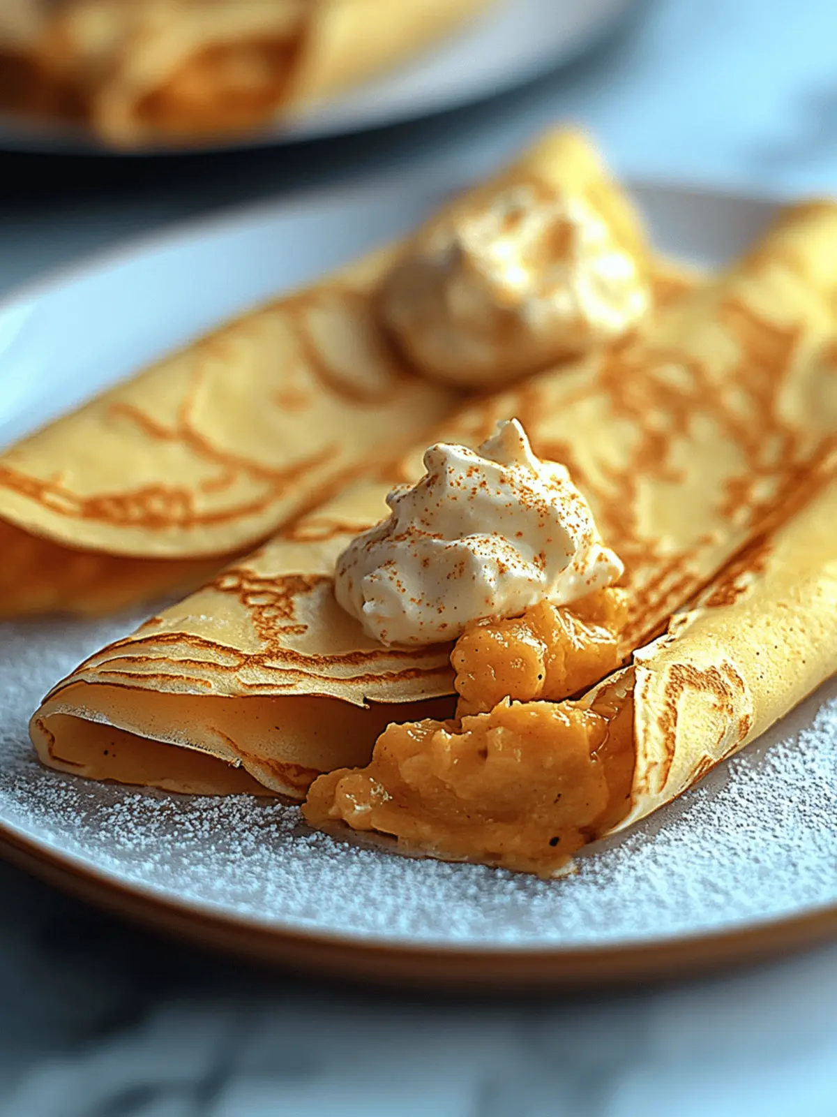 Delicious Pumpkin Crepes with Pumpkin Filling for Fall Bliss 2 Pumpkin Crepes with Pumpkin Filling