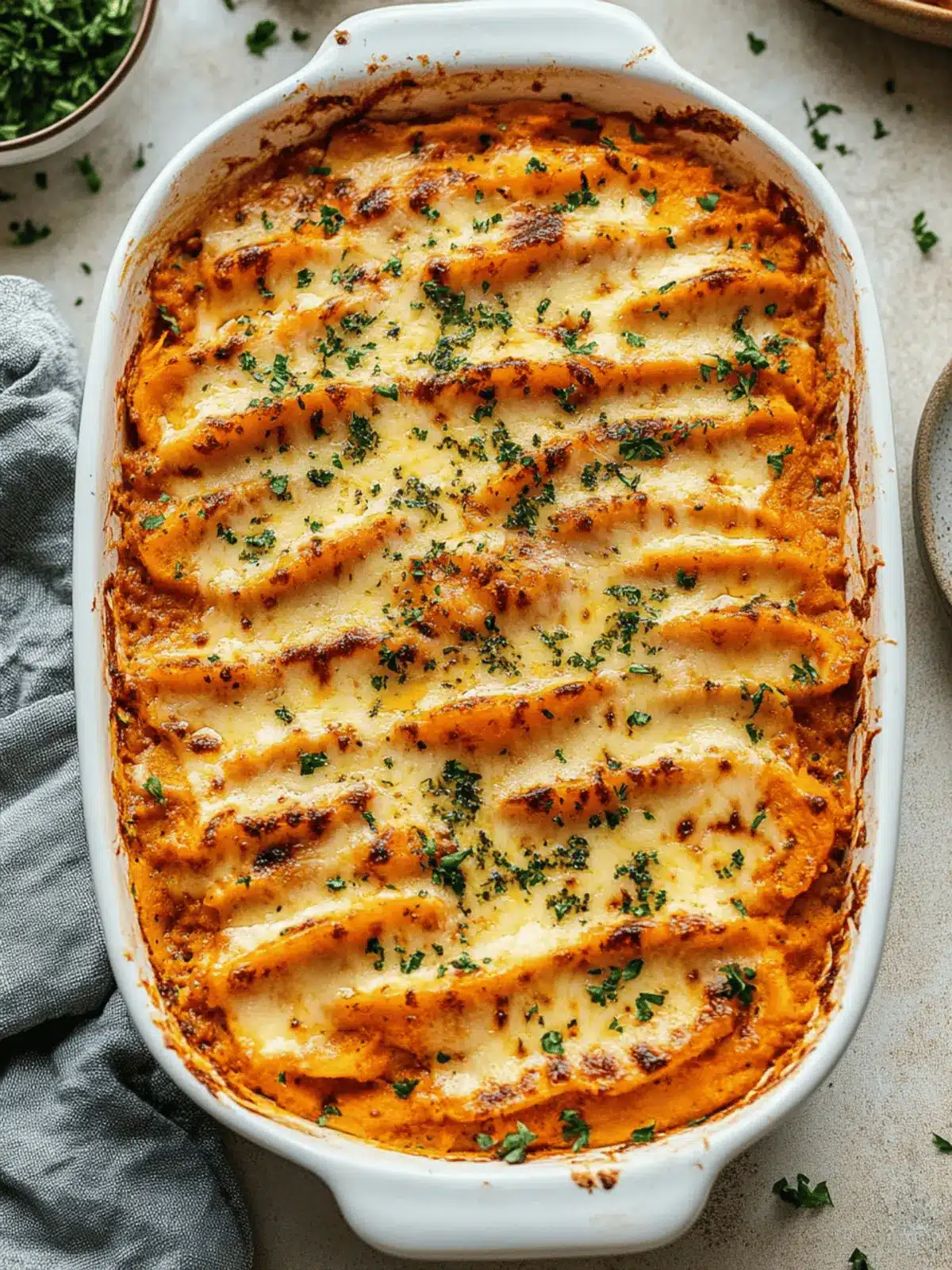 Chipotle Gouda Scalloped Sweet Potatoes
