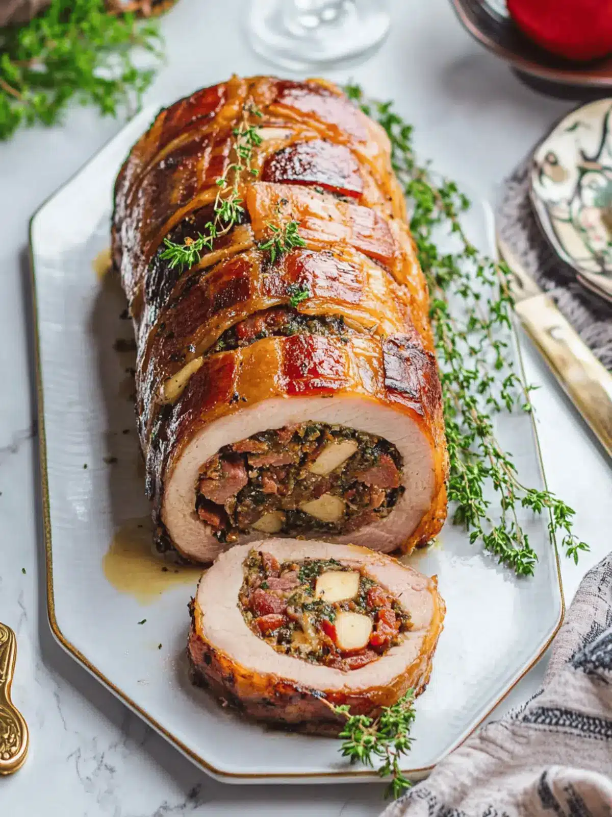 Apple & Bacon Stuffed Pork Loin