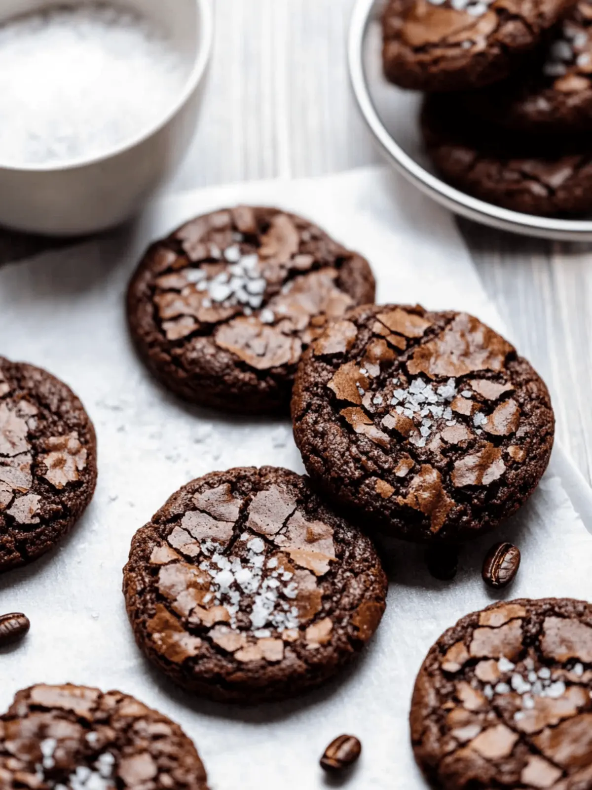Salted Espresso Brownie Cookies