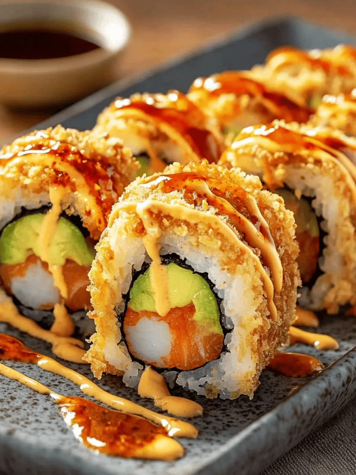 Crispy Fried Salmon & Avocado Rolls for Ultimate Flavor Fix 3 Crispy Fried Salmon & Avocado Rolls