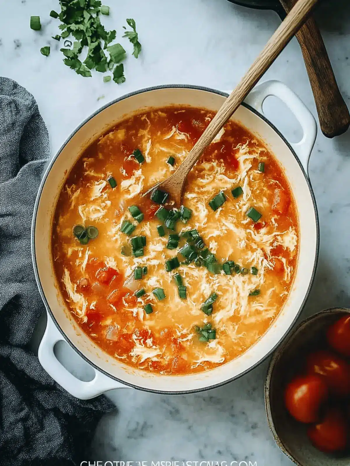 Tomato Egg Drop Soup