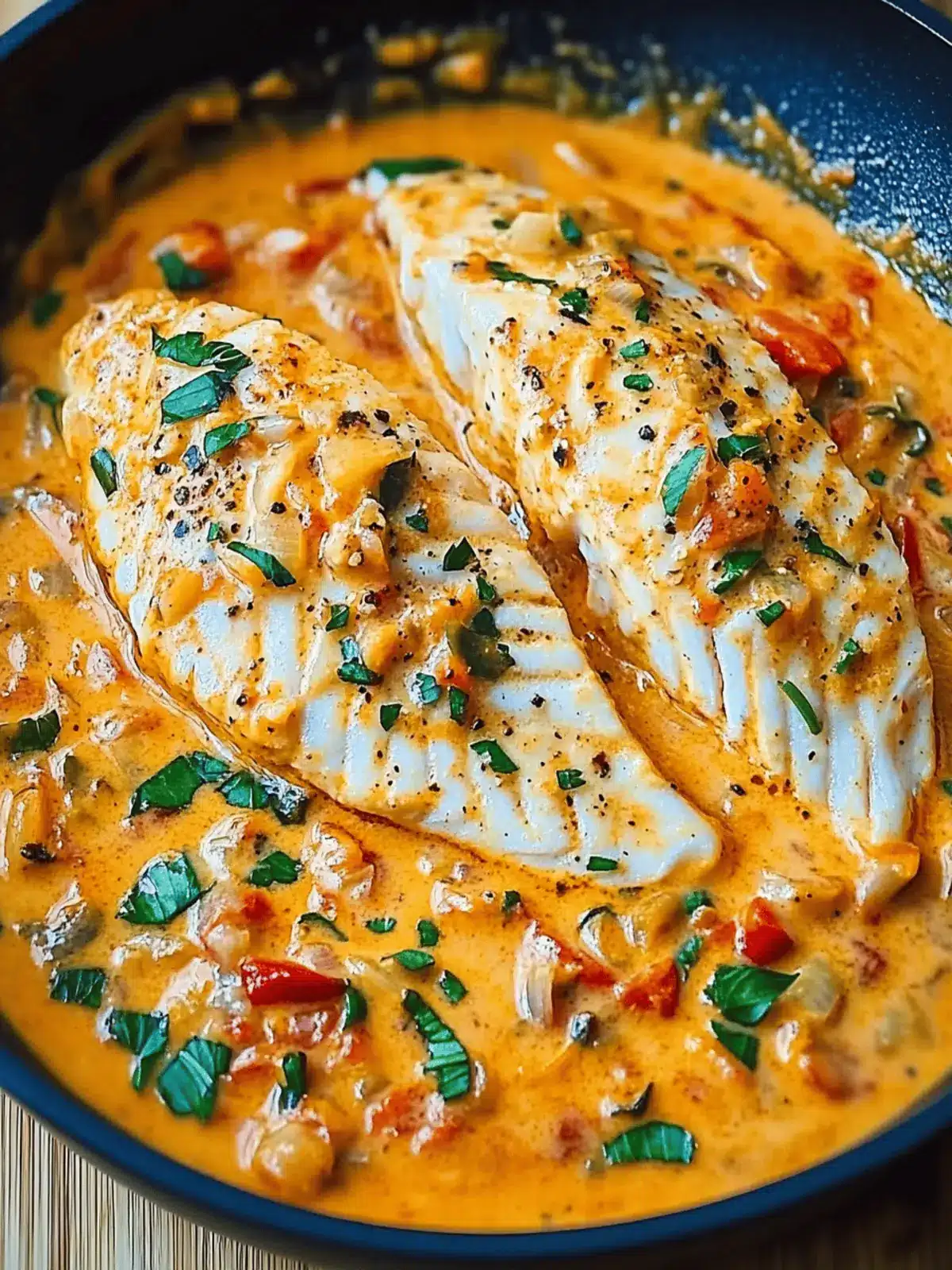 Savor Tilapia in Roasted Pepper Sauce