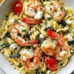 Lemon Feta Orzo Shrimp