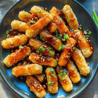 Crispy Rice Cakes with Spicy Peanut Sauce