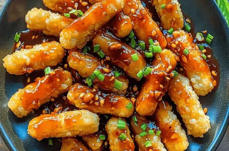 Crispy Rice Cakes with Spicy Peanut Sauce