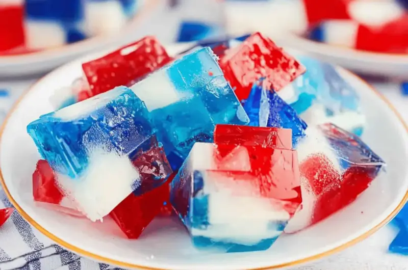 Patriotic Broken Glass Jello