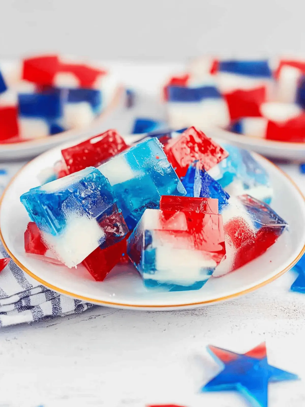 Patriotic Broken Glass Jello