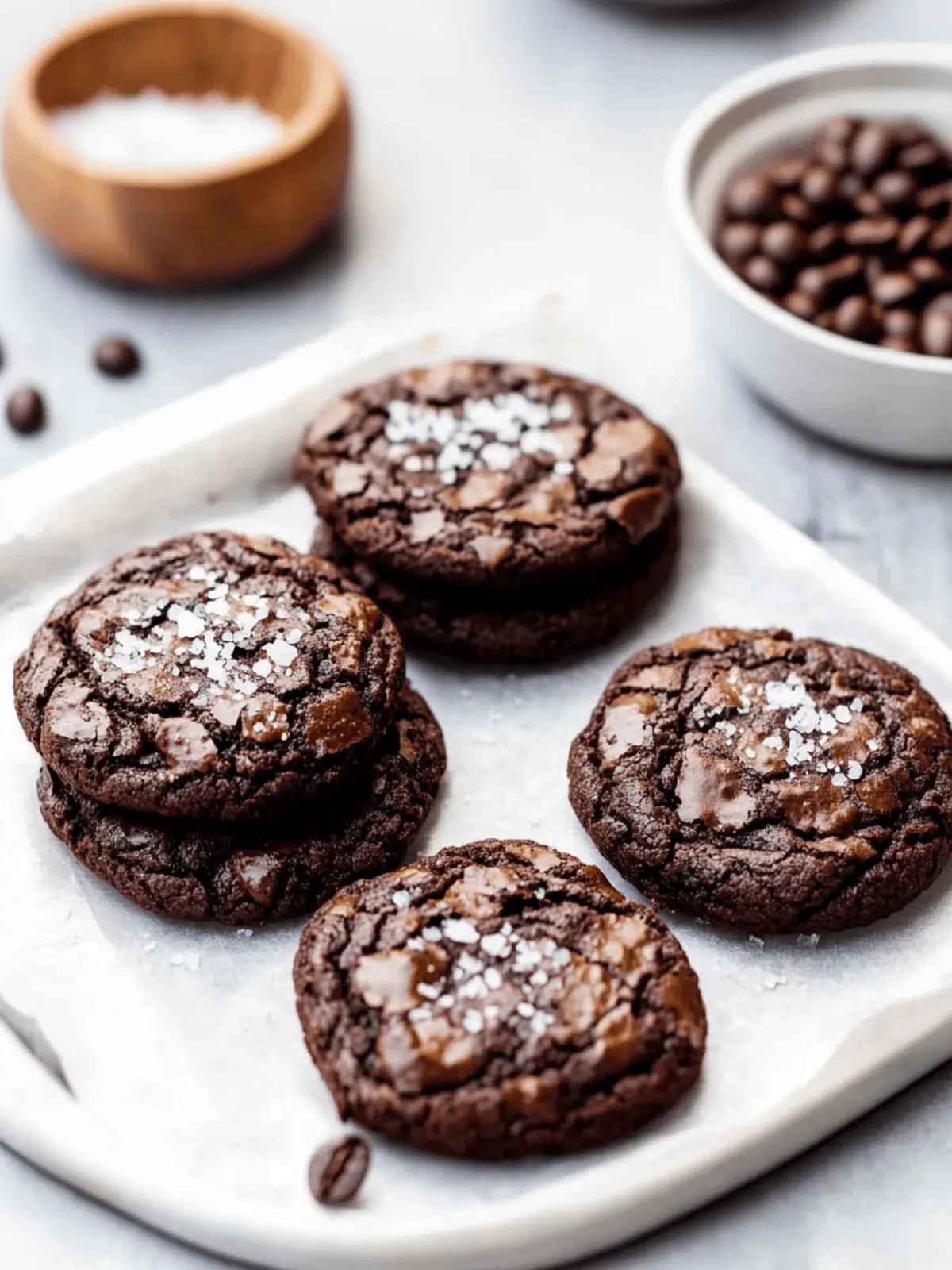 Salted Espresso Brownie Cookies