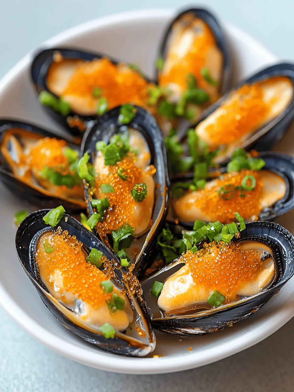 Japanese Baked Dynamite Mussels