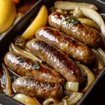 Oven-Braised Beer Brats with Apples & Onions