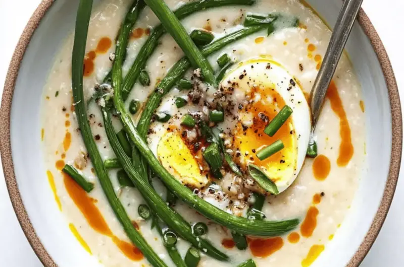 Garlic Scape Egg Soup