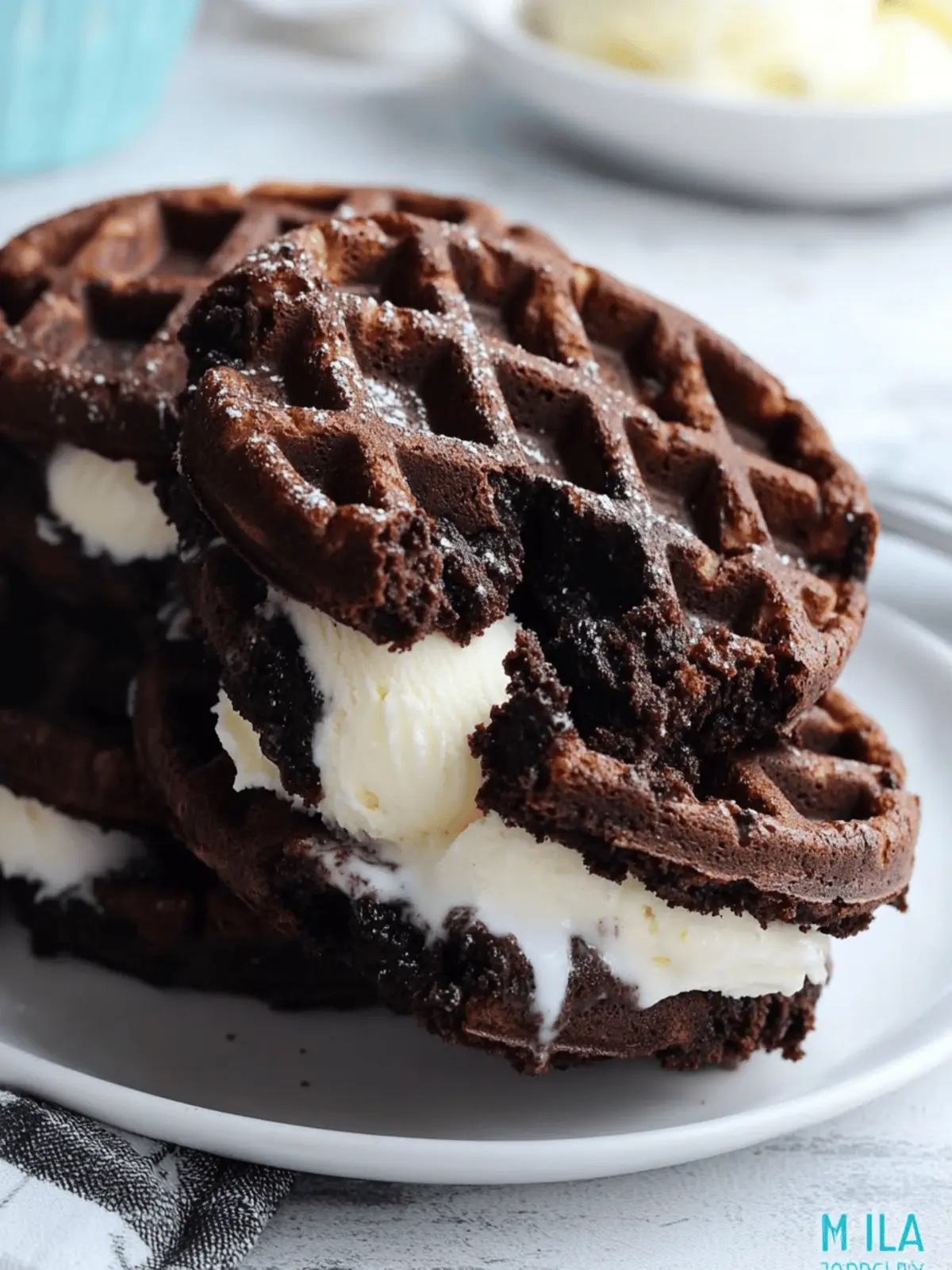 Brownie Waffle Ice Cream Sandwiches for Sweet Summer Bliss 3 Brownie Waffle Ice Cream Sandwiches
