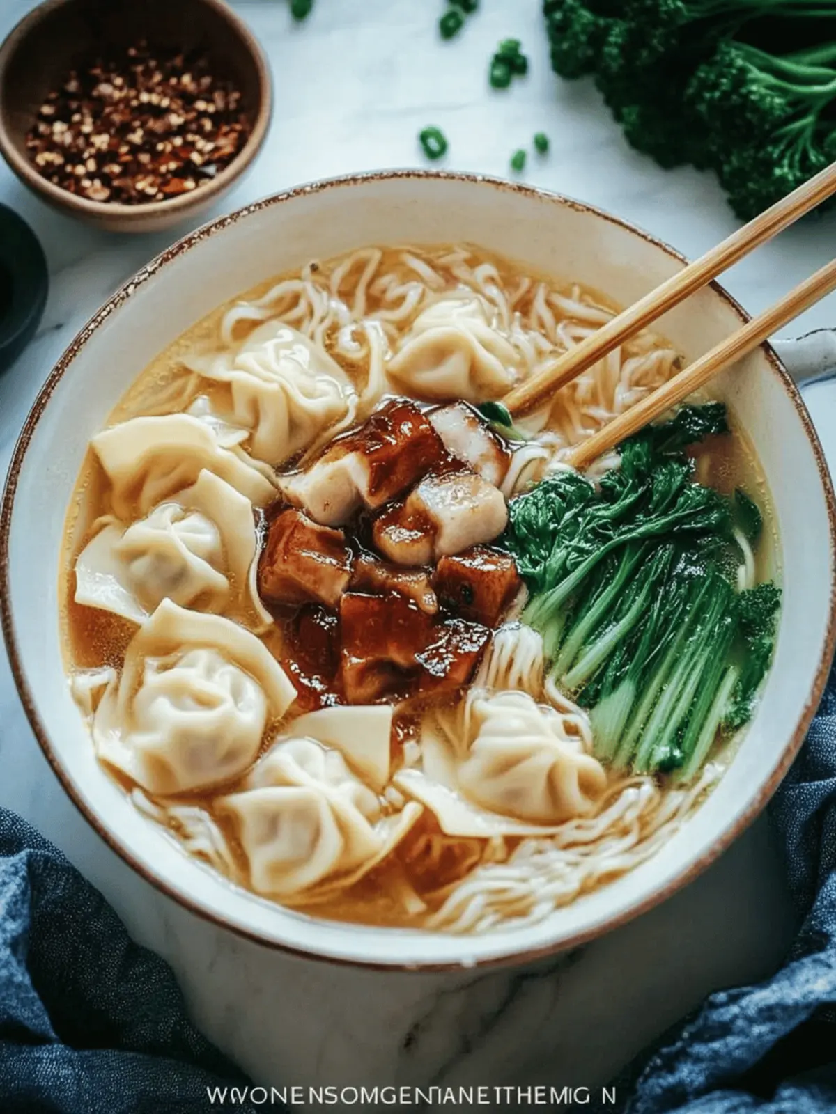 Wonton Char Siu Noodle Soup