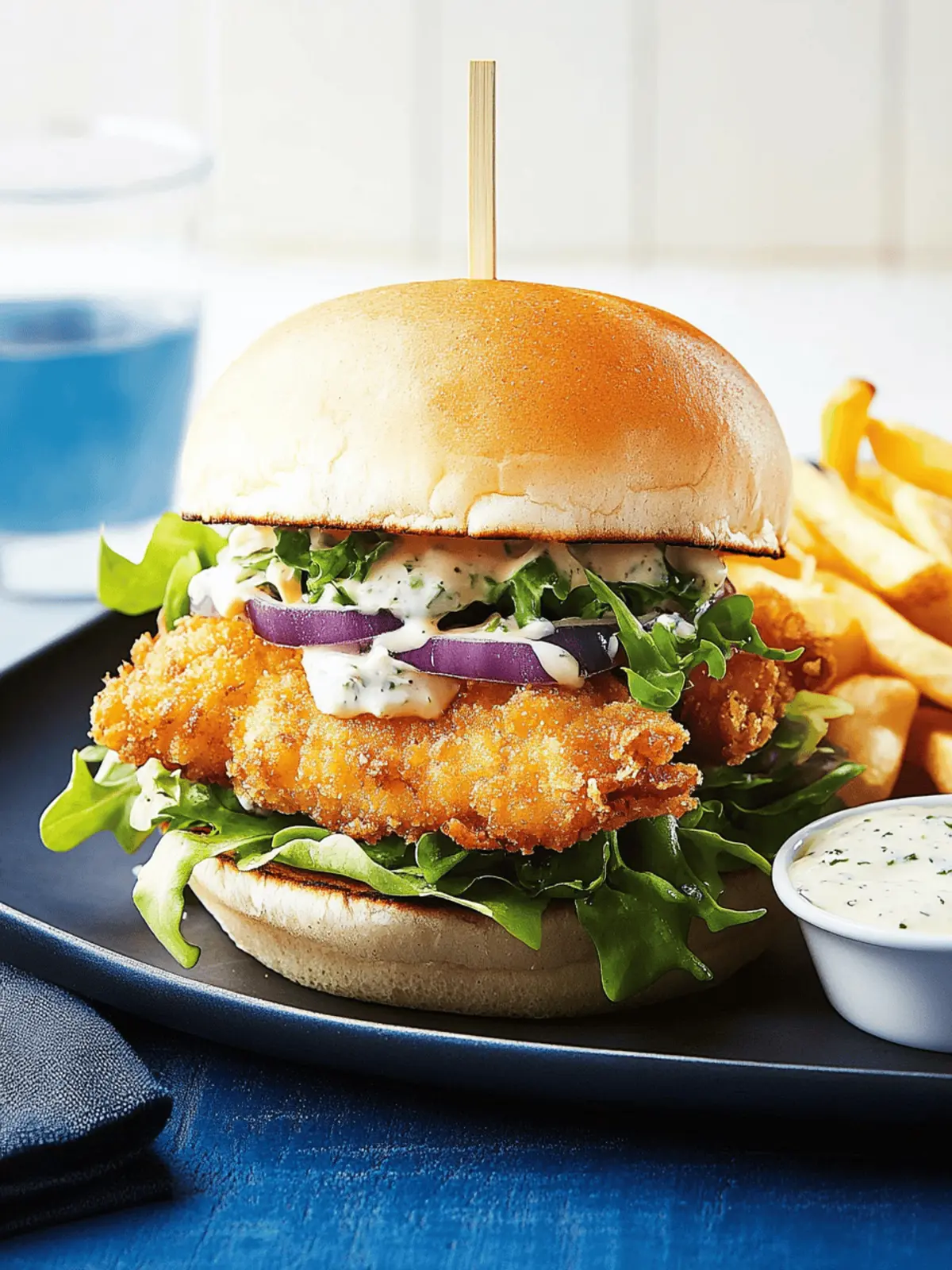 Fried Fish Burger