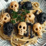 Mushroom Skulls Spooky Pasta